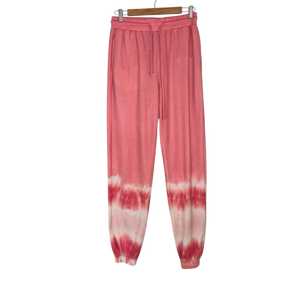 Simply Southern Tie‎ Dye Jogger Sweatpants Coral Pink Lounge Athleisure
